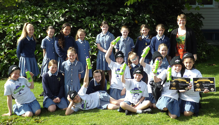 Weedbusters Film Challenge 2015 entrants and winners from St Johns Girls School, Invercargill
